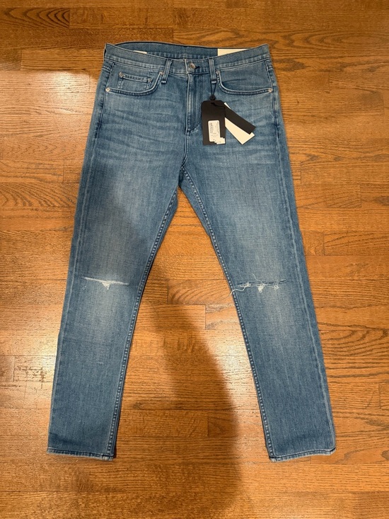 rag & bone Other - rag & bone Men's Slim Jeans in Light Blue with Knee Distress